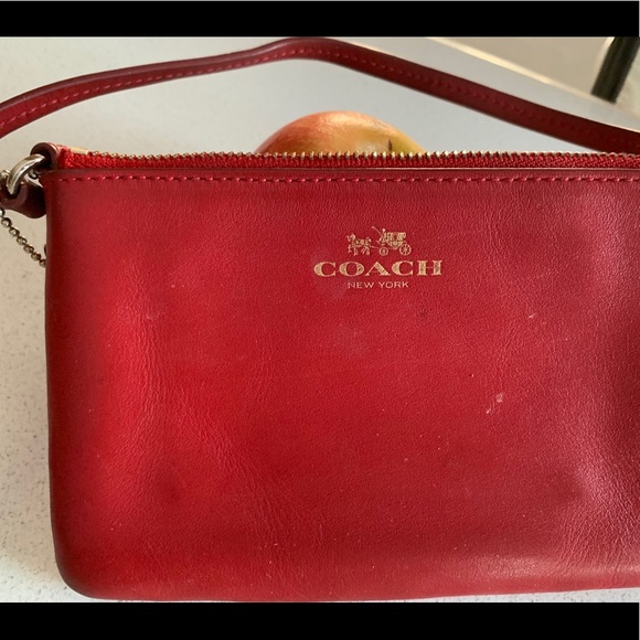 Coach Handbags - Coach little red wristlet zip around  corner 6x4“